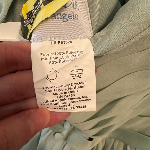 Sage green formal dress - Picture 9 of 12